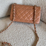 CHANEL Handbag 21P Mini Rectangular Caramel Lambskin Quilted Flap LGHW -Knockoff
