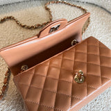 CHANEL Handbag 21P Mini Rectangular Caramel Lambskin Quilted Flap LGHW -Knockoff
