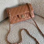 CHANEL Handbag 21P Mini Rectangular Caramel Lambskin Quilted Flap LGHW -Knockoff
