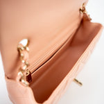 CHANEL Handbag 21P Rose Clair Pink/ Beige Lambskin Quilted Mini Rectangular Flap Light Gold Hardware -Knockoff
