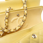 CHANEL Handbag 21P Yellow Caviar Quilted Classic Flap Small Light Gold Hardware -Knockoff
