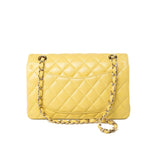 CHANEL Handbag 21P Yellow Caviar Quilted Classic Flap Small Light Gold Hardware -Knockoff
