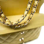 CHANEL Handbag 21P Yellow Caviar Quilted Classic Flap Small Light Gold Hardware -Knockoff
