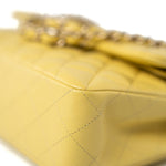 CHANEL Handbag 21P Yellow Caviar Quilted Classic Flap Small Light Gold Hardware -Knockoff
