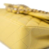 CHANEL Handbag 21P Yellow Caviar Quilted Classic Flap Small Light Gold Hardware -Knockoff
