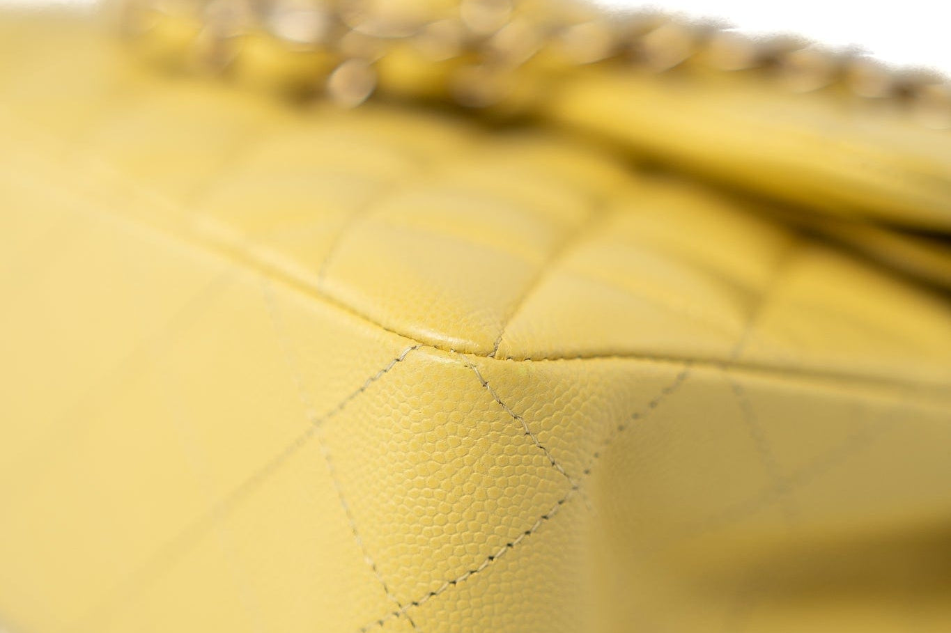 CHANEL Handbag 21P Yellow Caviar Quilted Classic Flap Small Light Gold Hardware -Knockoff
