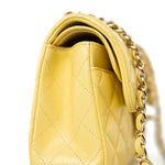 CHANEL Handbag 21P Yellow Caviar Quilted Classic Flap Small Light Gold Hardware -Knockoff
