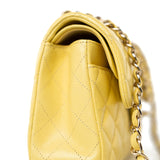 CHANEL Handbag 21P Yellow Caviar Quilted Classic Flap Small Light Gold Hardware -Knockoff
