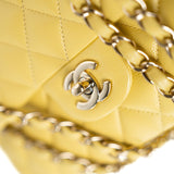 CHANEL Handbag 21P Yellow Caviar Quilted Classic Flap Small Light Gold Hardware -Knockoff
