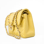 CHANEL Handbag 21P Yellow Caviar Quilted Classic Flap Small Light Gold Hardware -Knockoff
