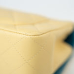 CHANEL Handbag 21P Yellow Lambskin Quilted Mini Rectangular Single Flap Blue Interior / Rainbow Hardware -Knockoff
