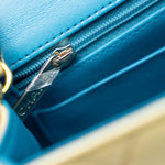 CHANEL Handbag 21P Yellow Lambskin Quilted Mini Rectangular Single Flap Blue Interior / Rainbow Hardware -Knockoff
