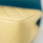 CHANEL Handbag 21P Yellow Lambskin Quilted Mini Rectangular Single Flap Blue Interior / Rainbow Hardware -Knockoff
