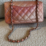 CHANEL Handbag 21S Chanel Metallic Rose Gold Calfskin Quilted Mini Rectangular Single Flap LGHW -Knockoff
