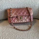 CHANEL Handbag 21S Chanel Metallic Rose Gold Calfskin Quilted Mini Rectangular Single Flap LGHW -Knockoff
