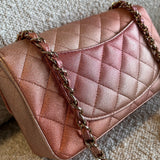 CHANEL Handbag 21S Chanel Metallic Rose Gold Calfskin Quilted Mini Rectangular Single Flap LGHW -Knockoff
