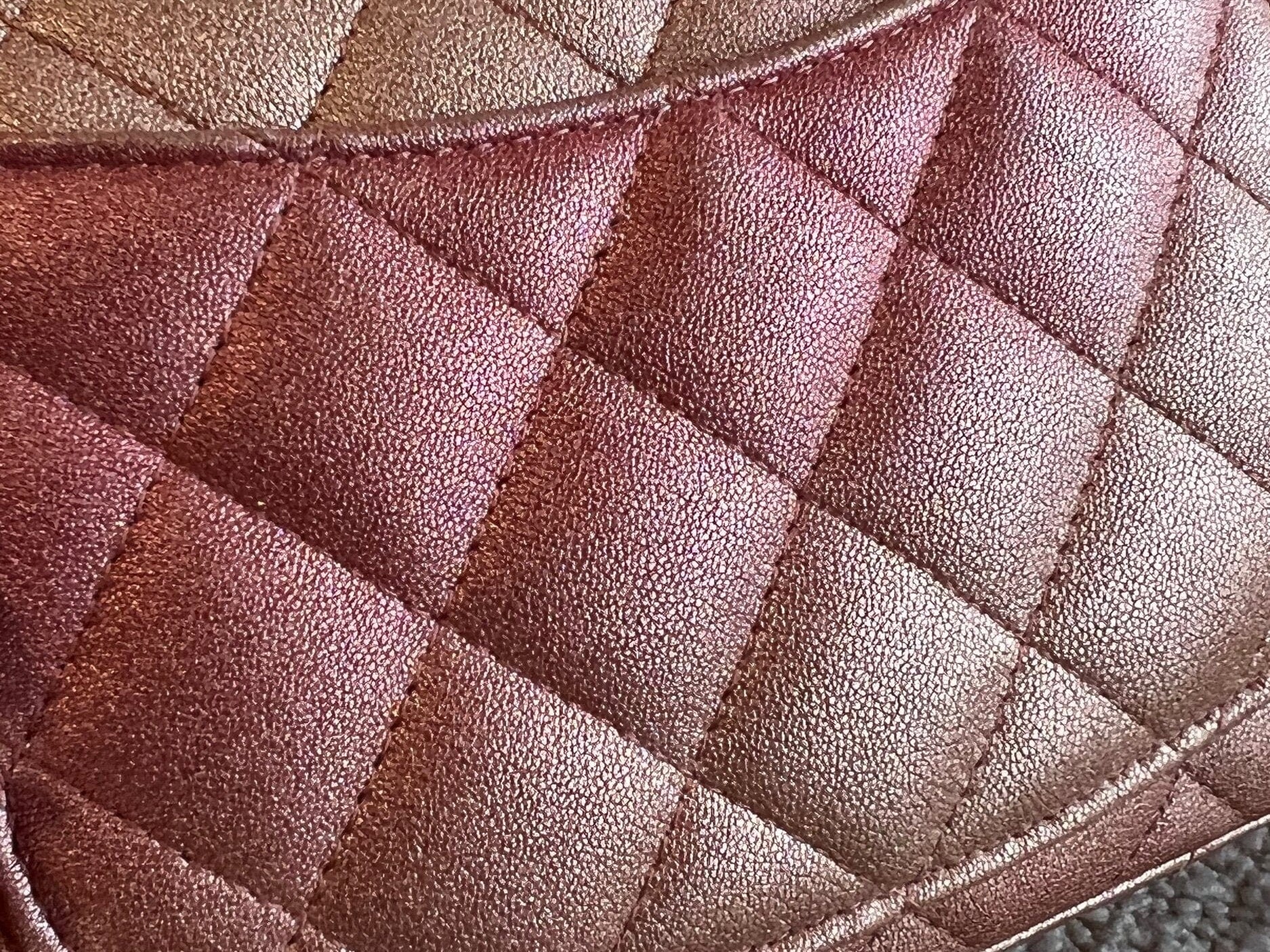 CHANEL Handbag 21S Chanel Metallic Rose Gold Calfskin Quilted Mini Rectangular Single Flap LGHW -Knockoff
