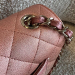 CHANEL Handbag 21S Chanel Metallic Rose Gold Calfskin Quilted Mini Rectangular Single Flap LGHW -Knockoff
