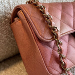 CHANEL Handbag 21S Chanel Metallic Rose Gold Calfskin Quilted Mini Rectangular Single Flap LGHW -Knockoff
