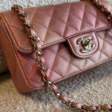 CHANEL Handbag 21S Chanel Metallic Rose Gold Calfskin Quilted Mini Rectangular Single Flap LGHW -Knockoff
