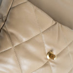 CHANEL Handbag 21S Large Beige/Gold Lambskin Quilted 19 Flap Mixed Hardware -Knockoff
