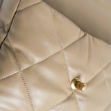 CHANEL Handbag 21S Large Beige/Gold Lambskin Quilted 19 Flap Mixed Hardware -Knockoff
