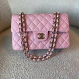 CHANEL Handbag 21S Light Pink Lambskin Quilted Classic Flap Small -Knockoff
