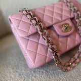 CHANEL Handbag 21S Light Pink Lambskin Quilted Classic Flap Small -Knockoff
