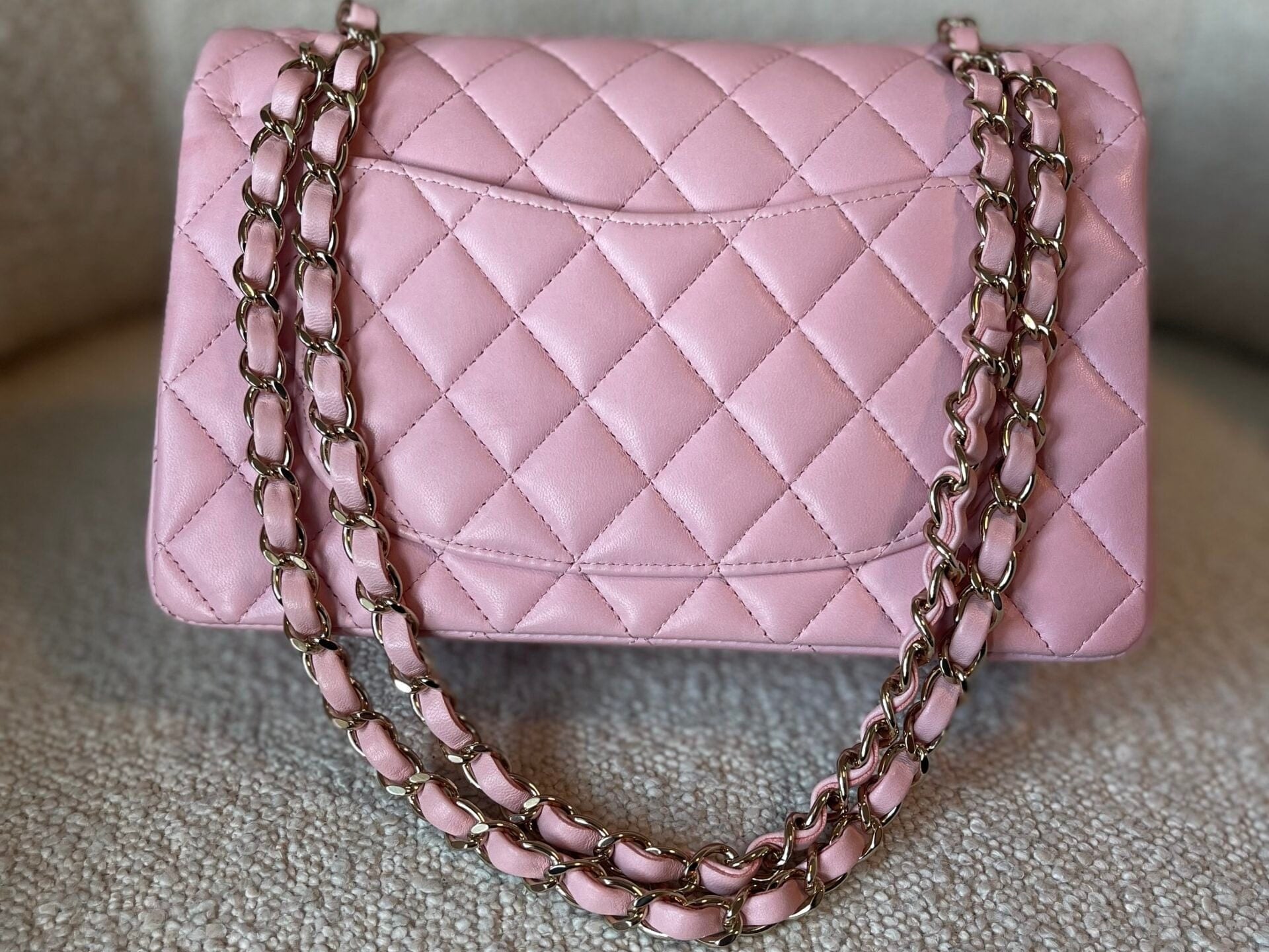 CHANEL Handbag 21S Light Pink Lambskin Quilted Classic Flap Small -Knockoff
