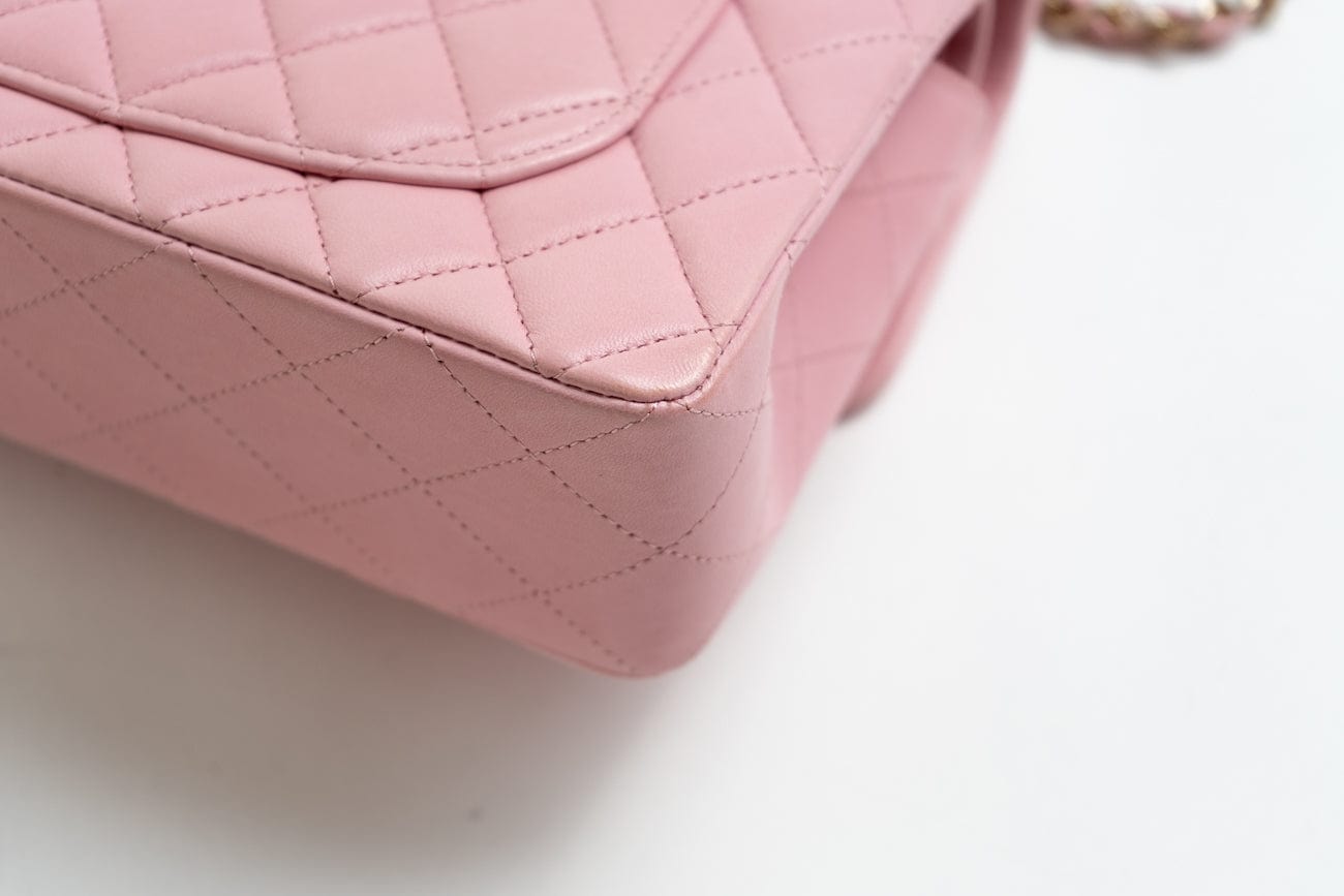 CHANEL Handbag 21S Light Pink Lambskin Quilted Classic Flap Small -Knockoff
