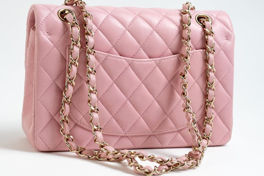 CHANEL Handbag 21S Light Pink Lambskin Quilted Classic Flap Small -Knockoff
