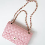 CHANEL Handbag 21S Light Pink Lambskin Quilted Classic Flap Small -Knockoff
