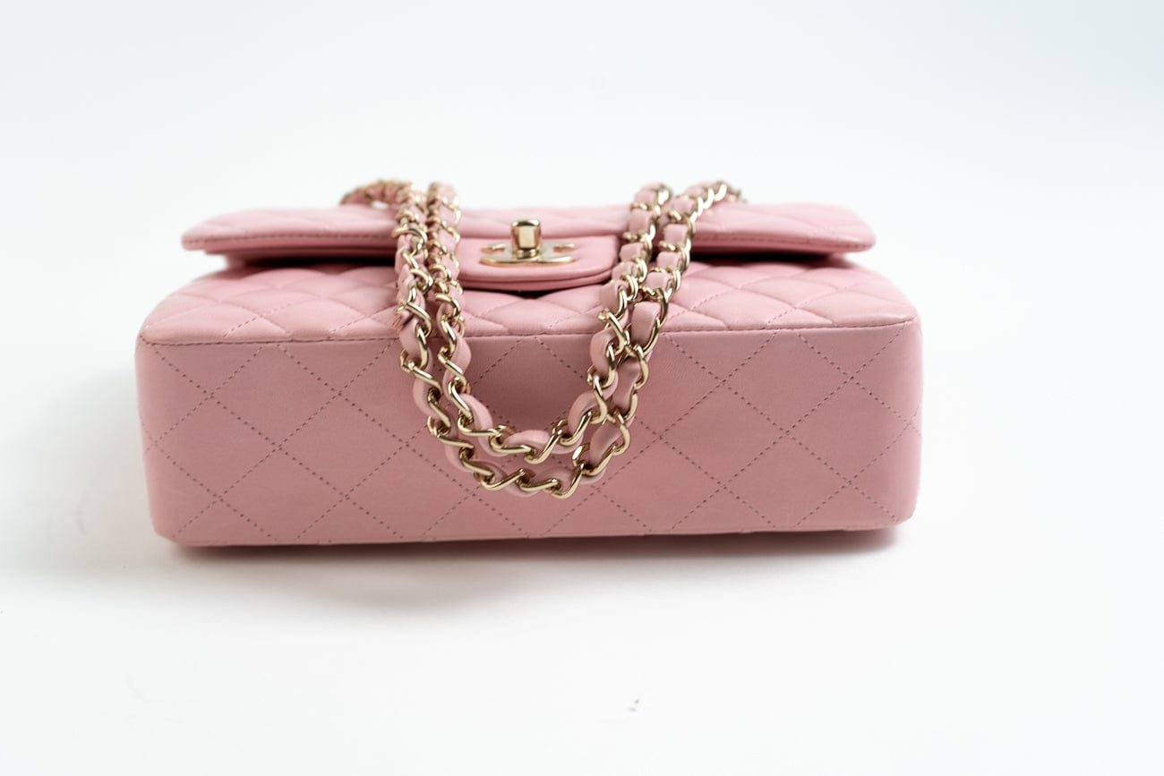 CHANEL Handbag 21S Light Pink Lambskin Quilted Classic Flap Small -Knockoff
