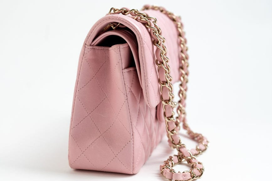 CHANEL Handbag 21S Light Pink Lambskin Quilted Classic Flap Small -Knockoff
