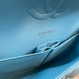 CHANEL Handbag 21S Neon Blue Lambskin Quilted Classic Flap Medium SHW -Knockoff
