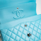 CHANEL Handbag 21S Neon Blue Lambskin Quilted Classic Flap Medium SHW -Knockoff
