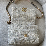 CHANEL Handbag 21S Oreo Tweed 19 Flap Small Mixed Hardware -Knockoff
