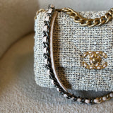 CHANEL Handbag 21S Oreo Tweed Quilted 19 Flap Small Mixed Hardware -Knockoff
