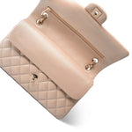 CHANEL Handbag 21S Pearly Beige Calfskin Quilted Classic Double Flap Light Gold Hardware -Knockoff
