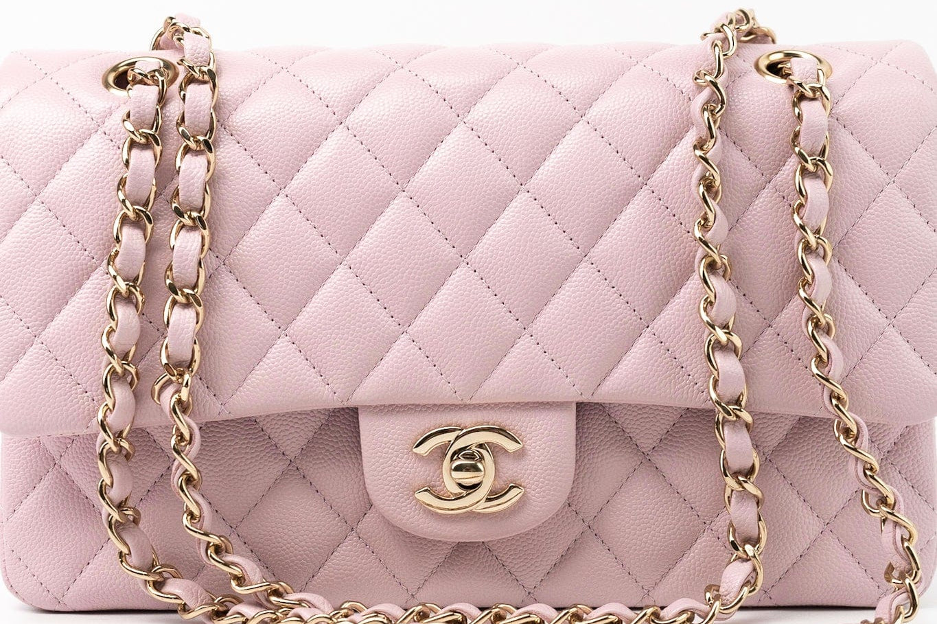 CHANEL Handbag 21S Pink Clair Caviar Classic Flap Quilted Medium LGHW -Knockoff
