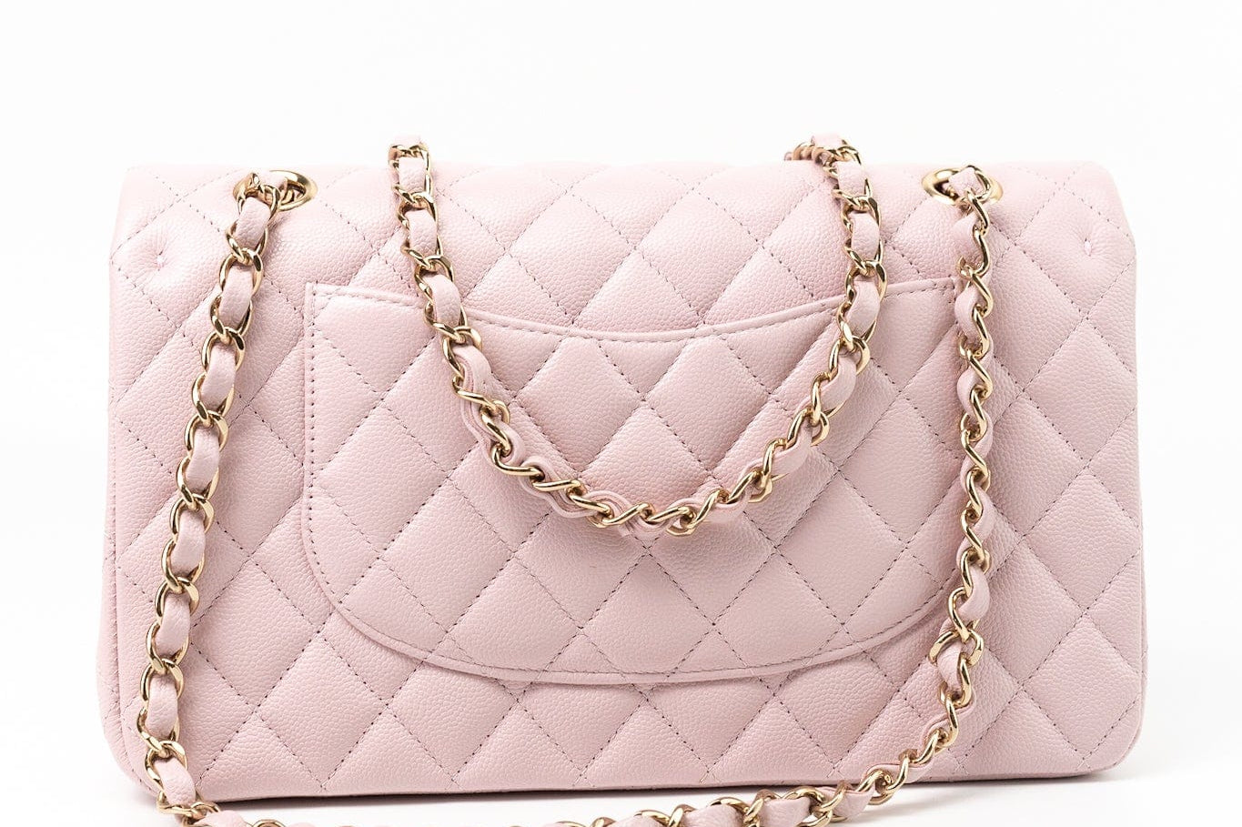 CHANEL Handbag 21S Pink Clair Caviar Classic Flap Quilted Medium LGHW -Knockoff
