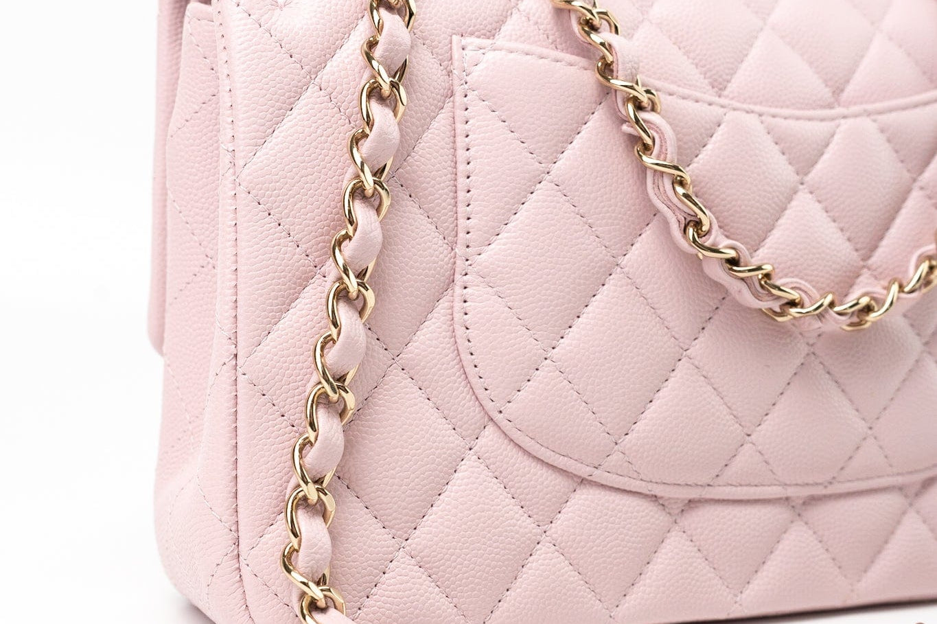 CHANEL Handbag 21S Pink Clair Caviar Classic Flap Quilted Medium LGHW -Knockoff
