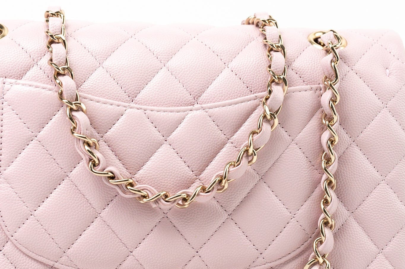 CHANEL Handbag 21S Pink Clair Caviar Classic Flap Quilted Medium LGHW -Knockoff
