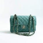 CHANEL Handbag 21S Tiffany Blue Caviar Quilted Classic Flap Small SHW -Knockoff
