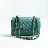 CHANEL Handbag 21S Tiffany Blue Caviar Quilted Classic Flap Small SHW -Knockoff
