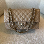 CHANEL Handbag 22A Dark Beige Caviar Quilted Classic Flap Medium LGHW -Knockoff
