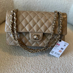 CHANEL Handbag 22A Dark Beige Caviar Quilted Classic Flap Medium LGHW -Knockoff
