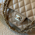 CHANEL Handbag 22A Dark Beige Caviar Quilted Classic Flap Medium LGHW -Knockoff
