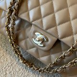 CHANEL Handbag 22A Dark Beige Caviar Quilted Classic Flap Medium LGHW -Knockoff
