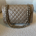 CHANEL Handbag 22A Dark Beige Caviar Quilted Classic Flap Medium LGHW -Knockoff
